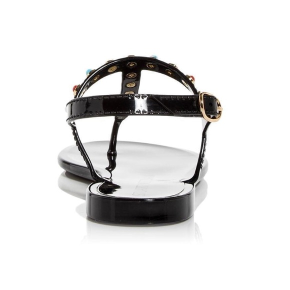 Stuart Weitzman Sawyer Sandals Jelly Thong Strappy Multicolor Charms Slingback - Picture 5 of 8